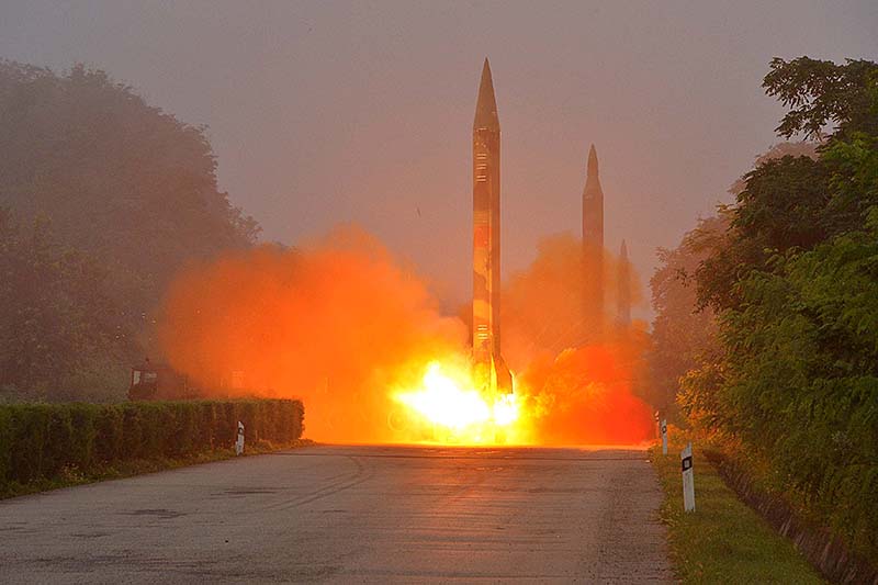 © Reuters/KCNA Raketentest in Nordkorea