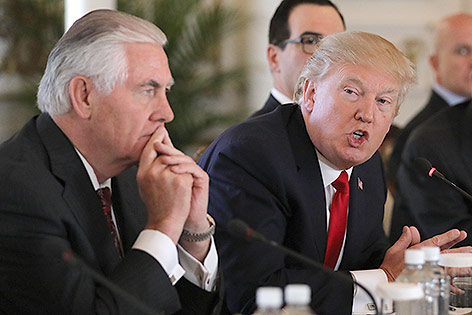 US-Präsident Donald Trump und US-Außenminister Rex Tillerson