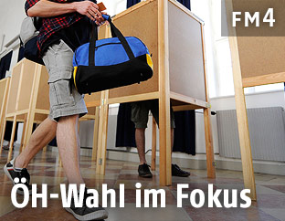 Student beim Wählen