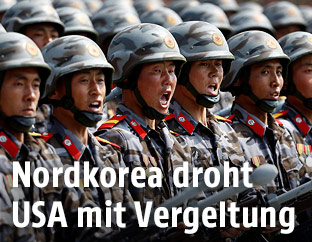Nordkoreanische Soldaten bei einer Parade
