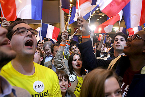 © APA/AP/Thibault Camus Macron-Anhänger