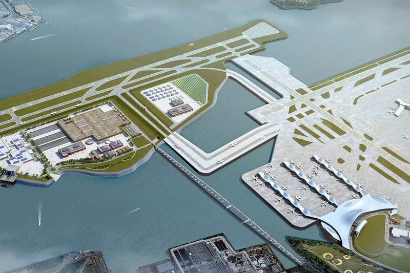 © APA/AP/FXFOWLE Architects Rendering zeigt Ausbau des LaGuardia Airport