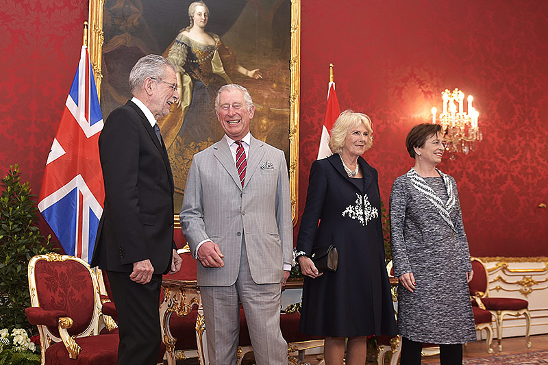 Bundespräsident Van der Bellen empfängt Prince Charles und Camilla