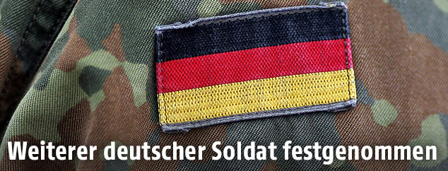 Deutsche Flagge auf einer Bundeswehruniform
