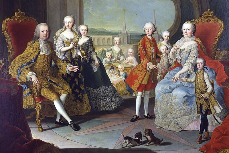 © Public Domain Maria Theresia von Österreich und Franz Stephan von Lothringen im Kreise ihrer Kinder