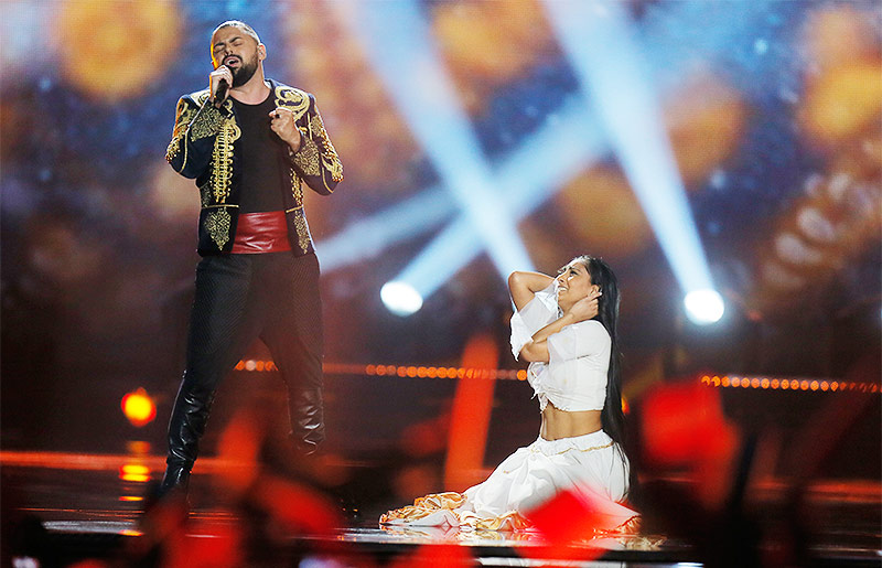 © APA/AP/Efrem Lukatsky Joci Papai (Ungarn) beim ESC 2017