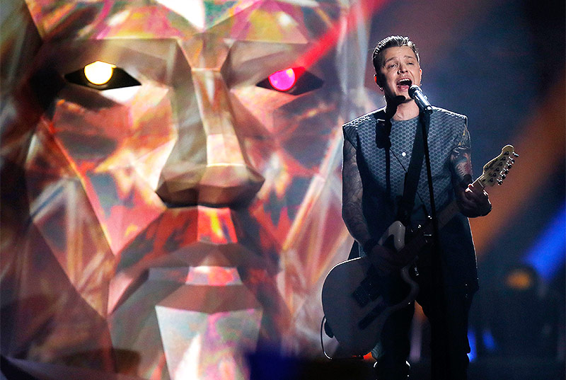 © APA/AP/Efrem Lukatsky O.Torvald (Ukraine) beim ESC 2017
