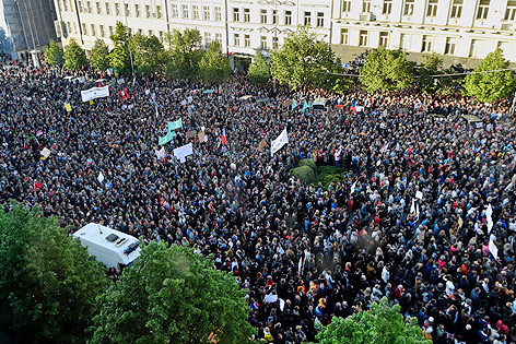 Großdemo in Prag