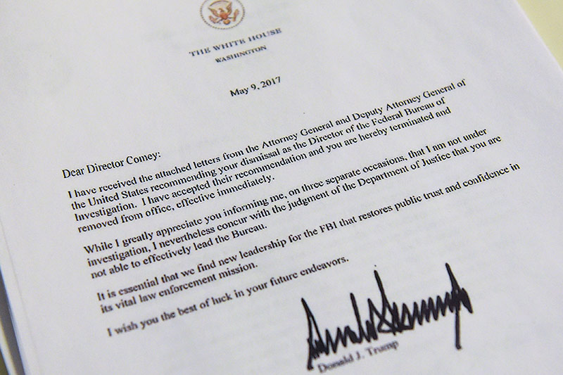 © APA/AFP/Mandel Ngan Trumps Schreiben an Comey