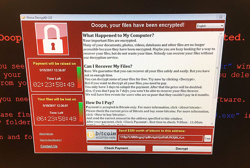 © APA/AP/twitter.com/@fendifille Warnfenster der Hacker-Attacke