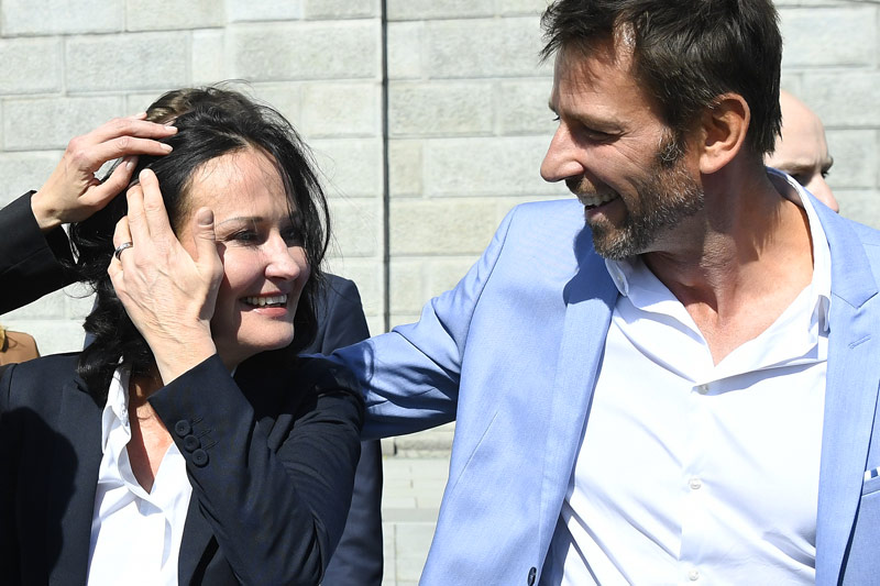 © APA/Robert Jäger Eva Glawischnig mit ihrem Mann Volker Piescek