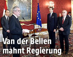 Alexander Van der Bellen, Harald Mahrer (ÖVP) und Wolfgang Brandstetter (ÖVP)