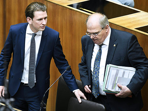 © APA/Robert Jäger Sebastian Kurz und Wolfgang Brandstetter