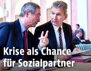 WK&Ouml;-Pr&auml;sident Christoph Leitl und &Ouml;GB-Pr&auml;sident Erich Foglar