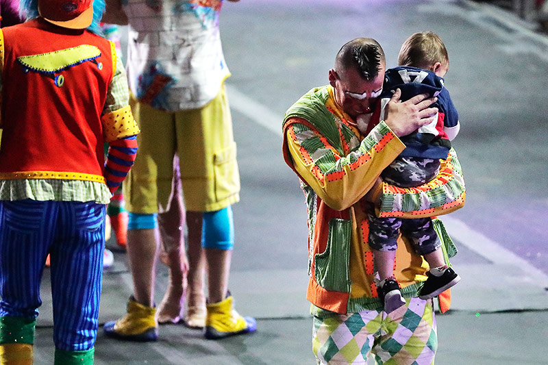 © APA/AP/Julie Jacobson Trauriger Clown der Ringling Bros.