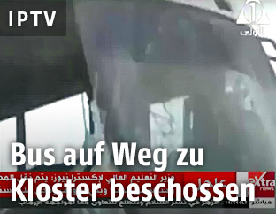 Beschossener Bus