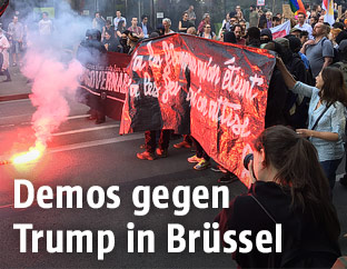 Demonstranten in Brüssel