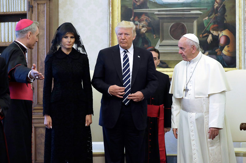 © APA/AP/Evan Vucci Eindrücke von Trumps Besuch im Vatikan
