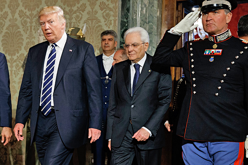 © APA/AP/Evan Vucci Eindrücke von Trumps Besuch im Vatikan