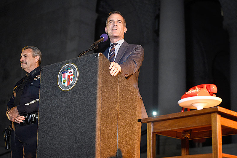Eric Garcetti beim Batman-Tribute in Los Angeles