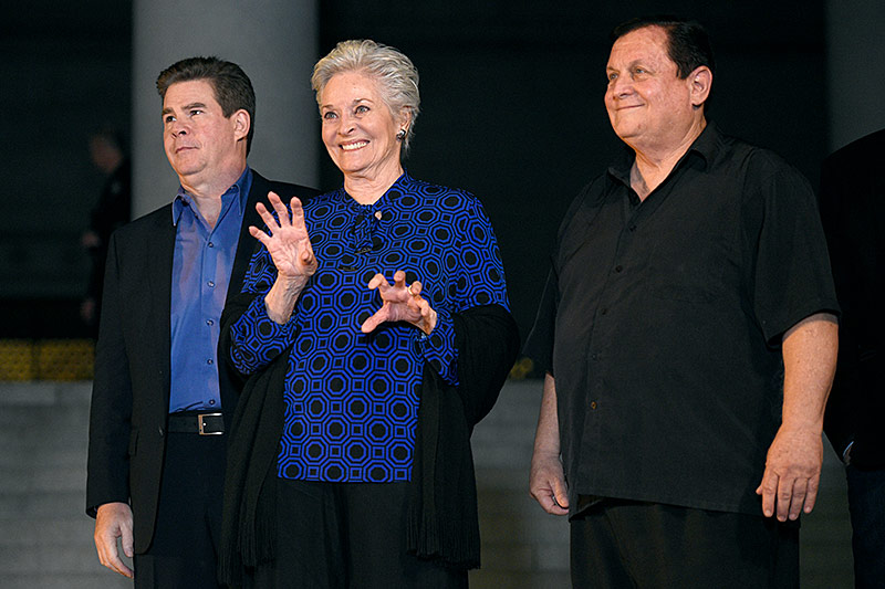 Ralph Garman, Lee Meriwether und Burt Ward beim Batman-Tribute in Los Angeles