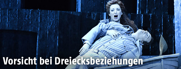 Adrian Er&ouml;d als "Pelleas" und Olga Bezsmertna als "Melisande"