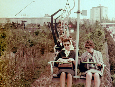 © ORF Sessellift im Wiener Donaupark im Jahr 1964