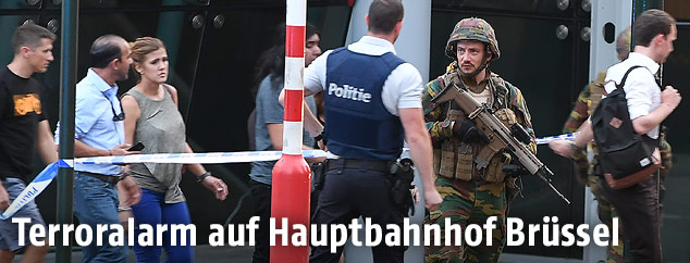 Einsatzkräfte in Brüssel