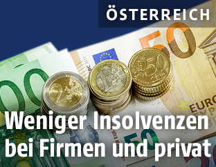 Euro-Scheine und- Münzen