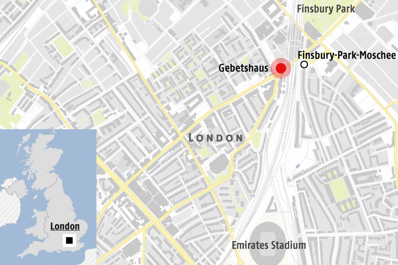 Karte zeigt Anschlagsort in London