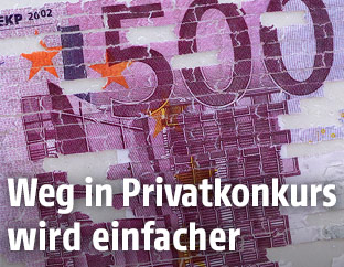 Zerst&ouml;rter 500-Euro-Schein