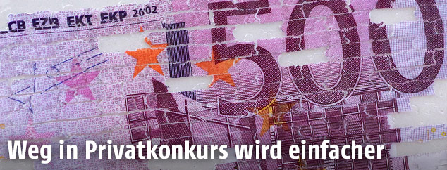 Zerstörter 500-Euro-Schein