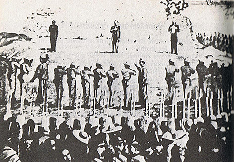 © Public Domain Historisches Foto von der Erschießung Maximilians I, Kaiser von Mexiko