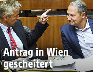 Reinhold Lopatka (Klubobmann ÖVP) und Andreas Schieder (Klubobmann SPÖ)