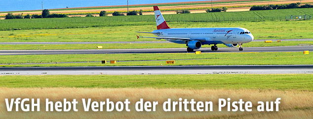 Piste auf dem Flughafen Wien