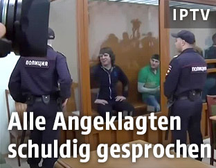 Die Angeklagten im Nemzow-Fall