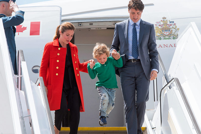 © APA/AP/The Canadian Press/Ryan Remiorz Kanadas Premier Justin Trudeau mit seiner Familie