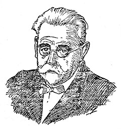 © Österreichische Nationalbibliothek/Projekt ANNO Lithografie zeigt Max Winter an seinem 60. Geburtstag