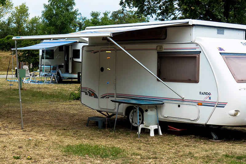 © ORF.at Campingwagen auf dem Campingplatz Neue Donau in Wien