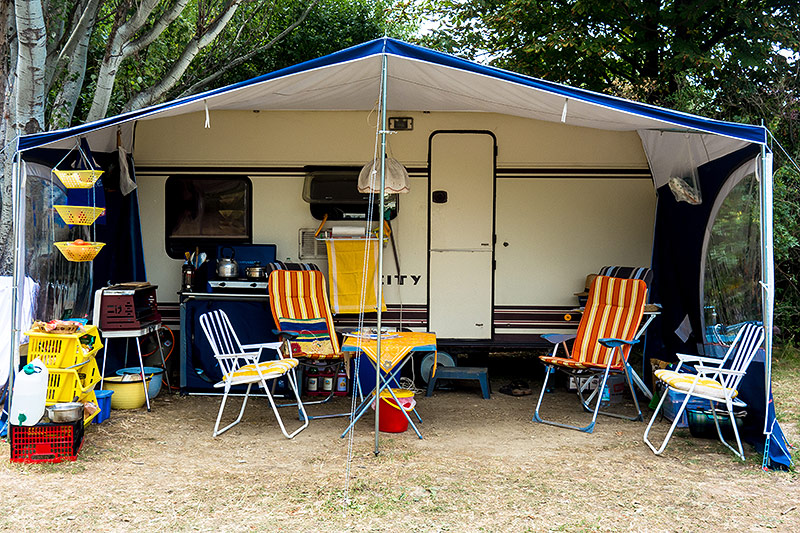 © ORF.at Campingwagen auf dem Campingplatz Neue Donau in Wien