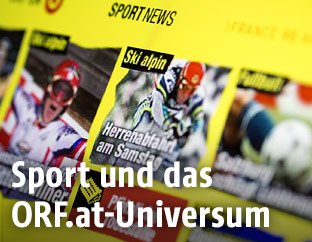 Bildschirm zeigt sport.ORF.at
