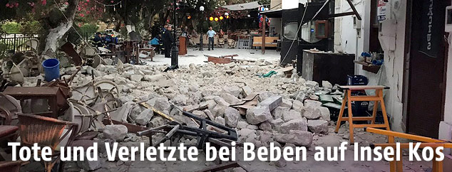Beschädigtes Haus nach einem Beben