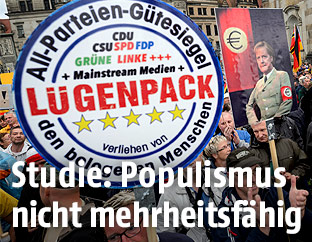 Schild eines Demonstranten
