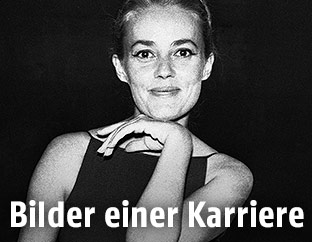 Die französische Schauspielerin Jeanne Moreau im Jahr 1962