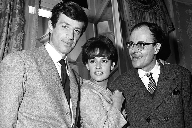 © AP/Godot Die französischen Schauspieler Jean Paul Belmondo und Jeanne Moreau im Jahr 1963