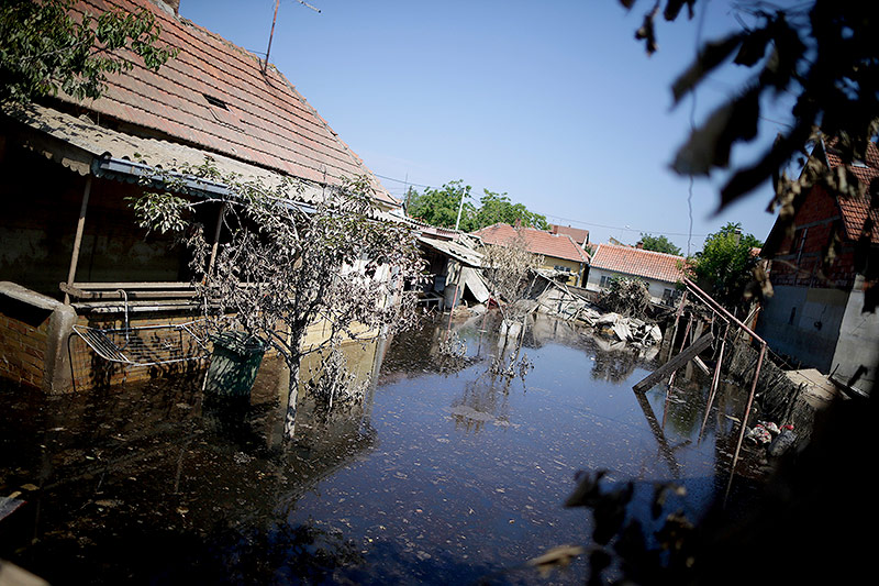 Hochwasser am 4. Juni 2014 in Obrenovac (Serbien)