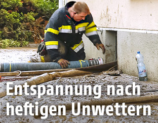Aufräumarbeiten nach Unwettern