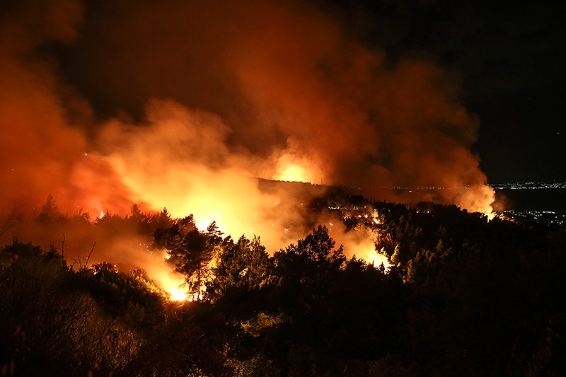 © AP/Yorgos Karahalis Waldbrand in Kalamos