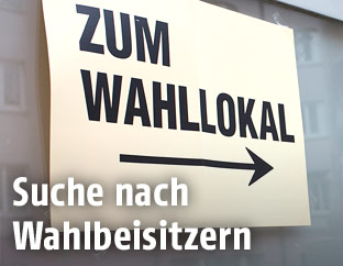 Wegweiser zum Wahllokal