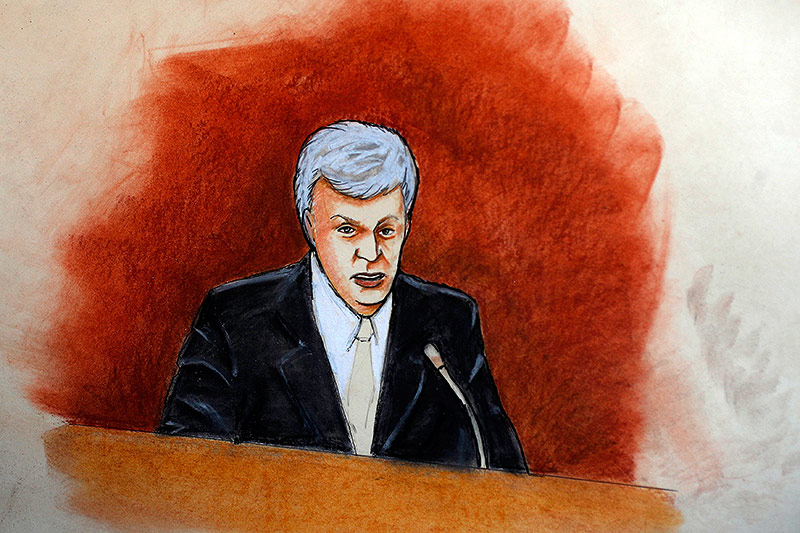 © APA/AP/Jeff Kandyba Gerichtszeichnung von David Mueller